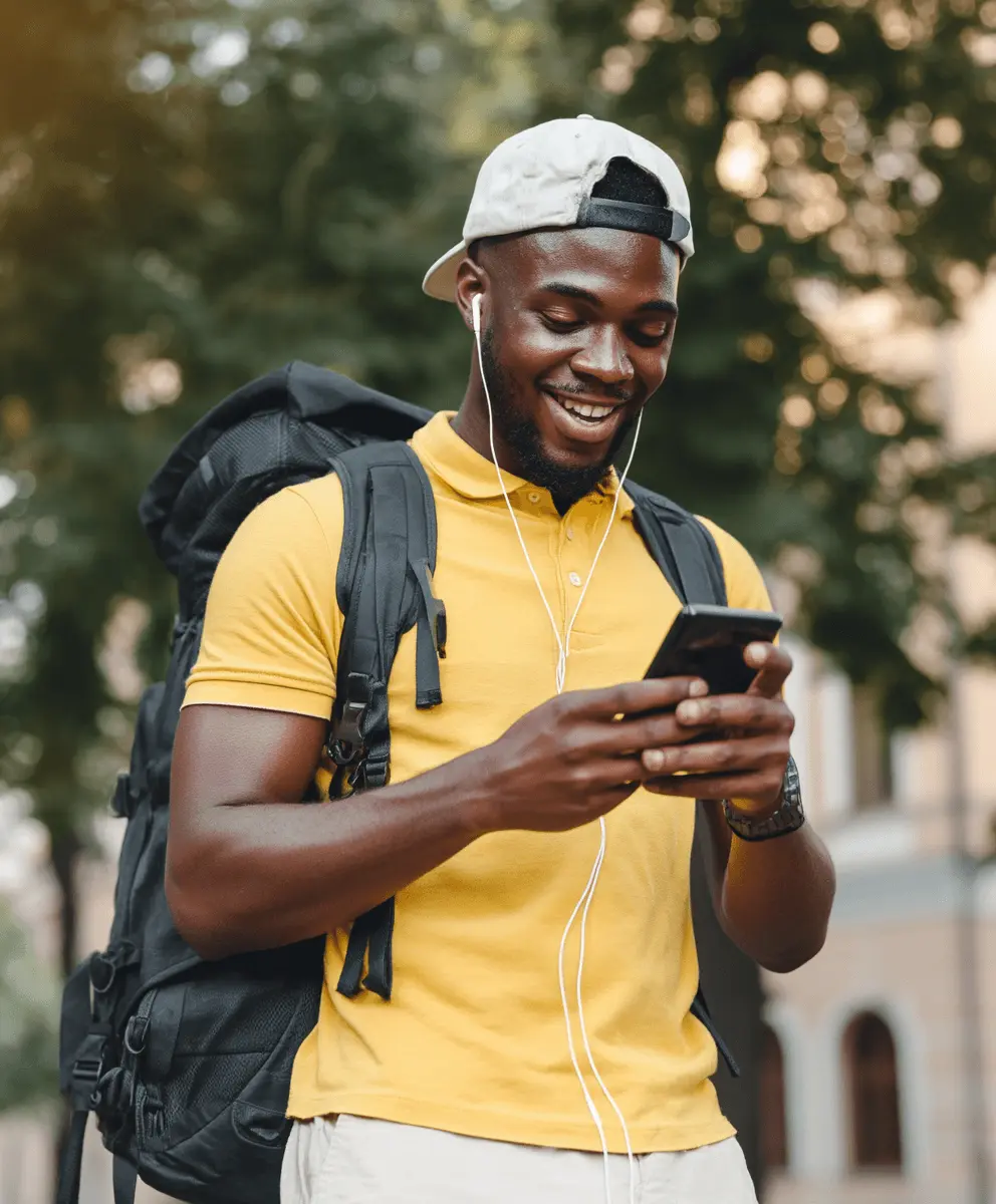 Person reading a quote on their phone